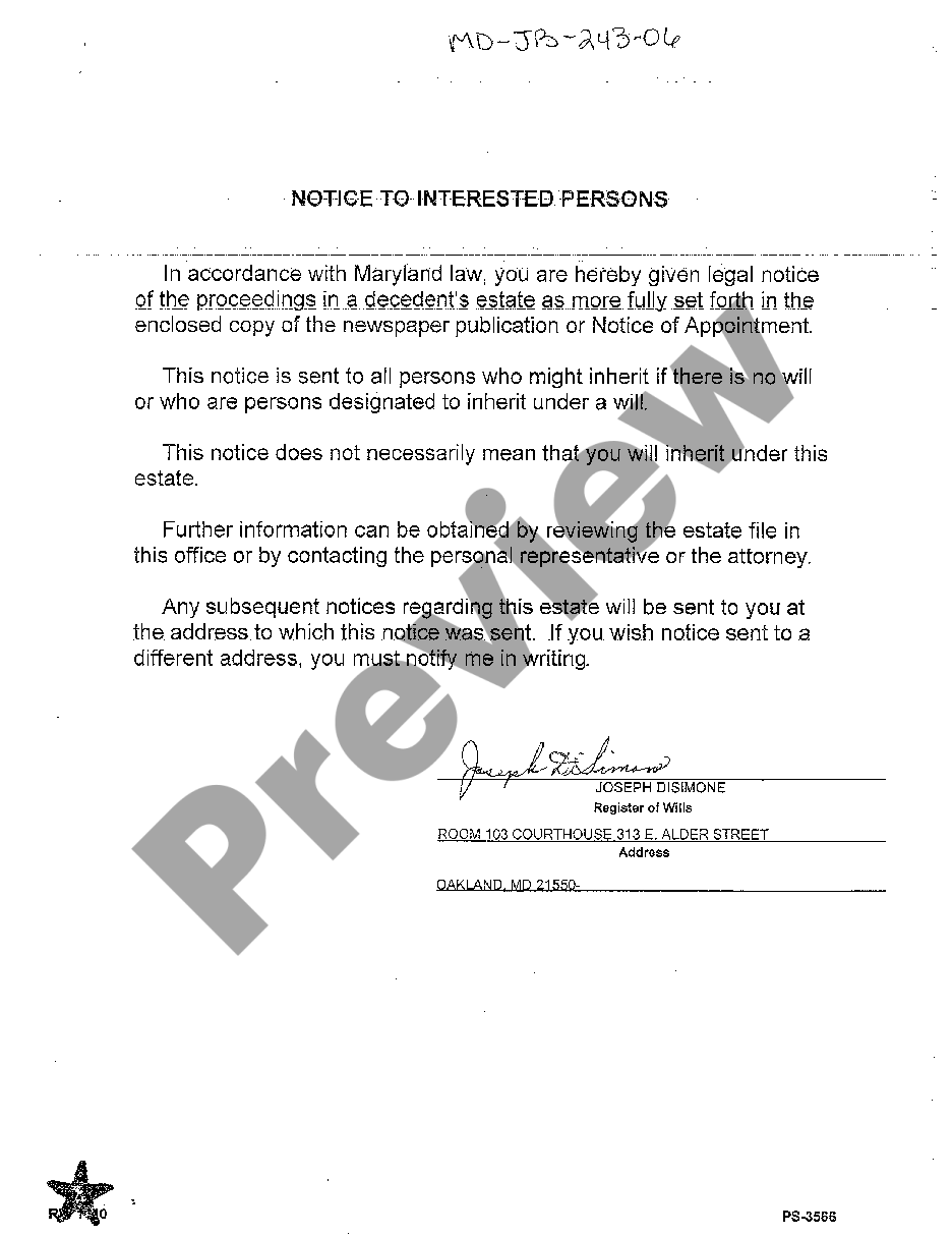page 0 A06 Notice of Interested Persons preview