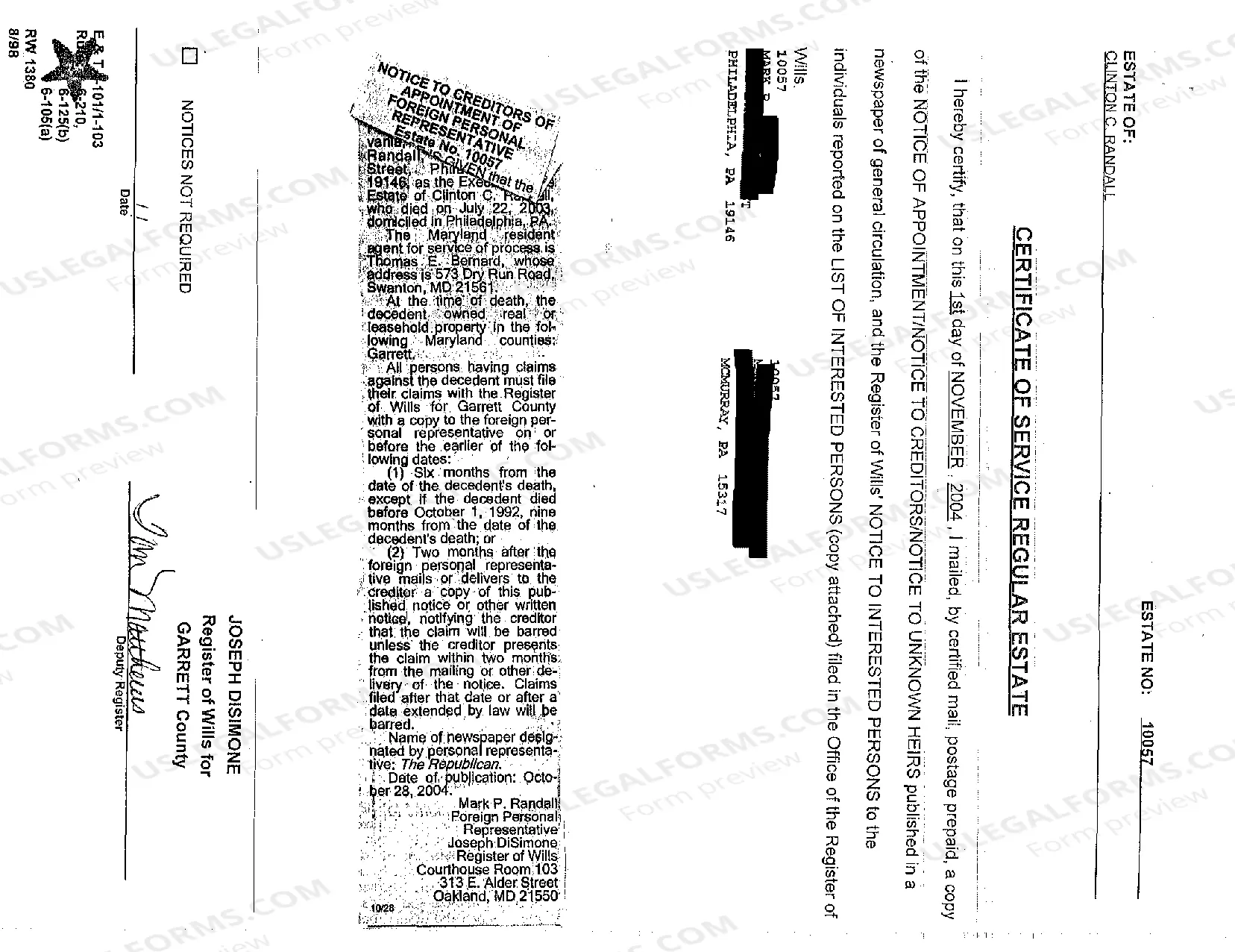 Preview A06 Notice of Interested Persons