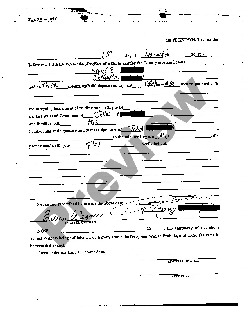 Preview A01 Petition for Grant of Letters