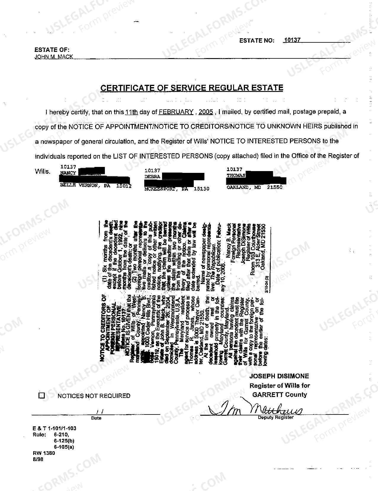 Preview A07 Notice to Interested Persons