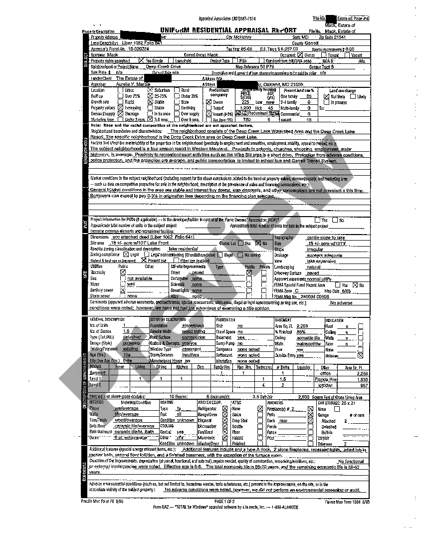 Get A08 Appraisal of Decedent's Real Property Preview A08 Appraisal of Decedent's Real Property