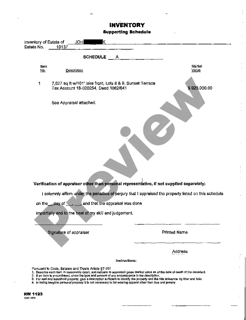 Preview A09 Inventory Summary