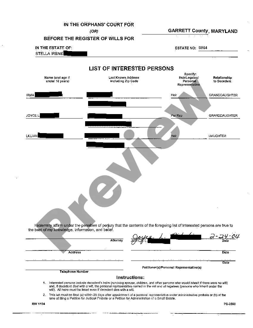 Preview A02 List of Interested Persons