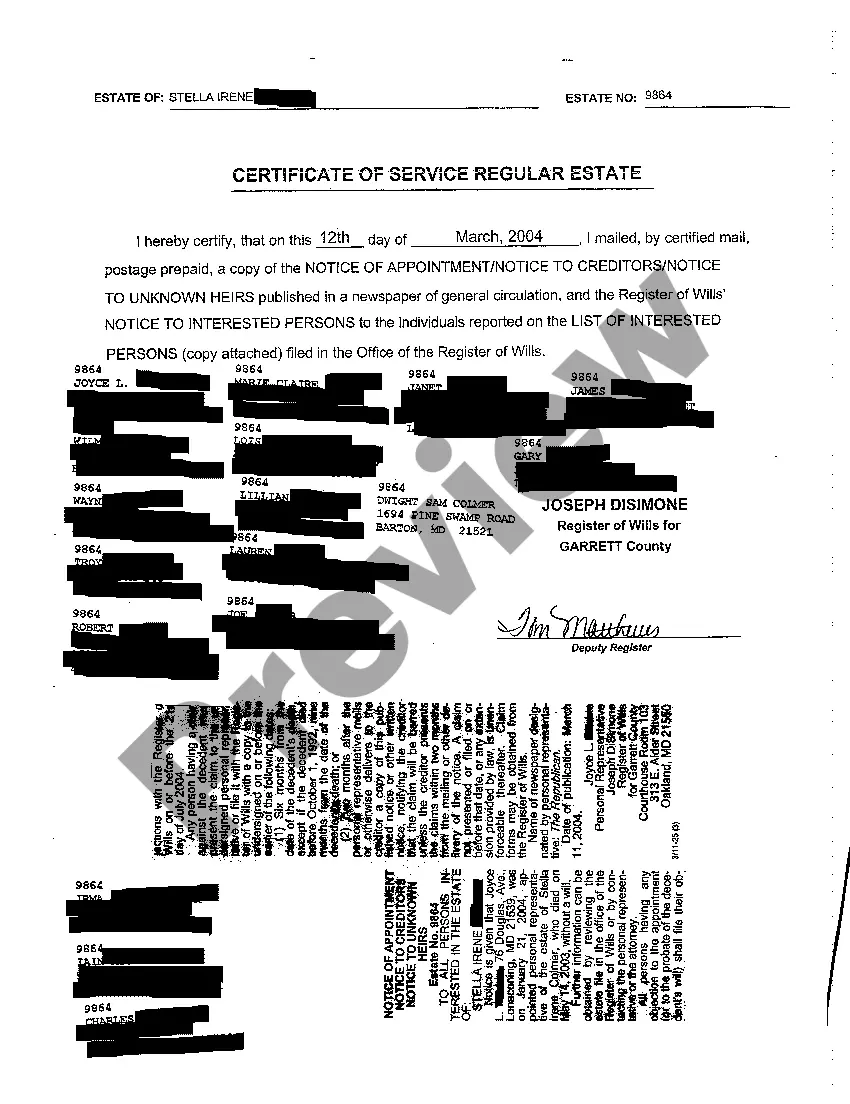 Preview A14 Notice of Interested Persons