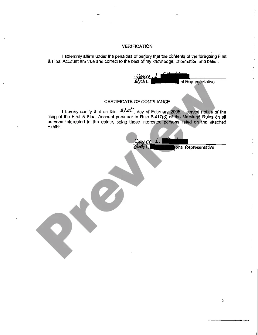 Preview A22 First and Final Account of Property