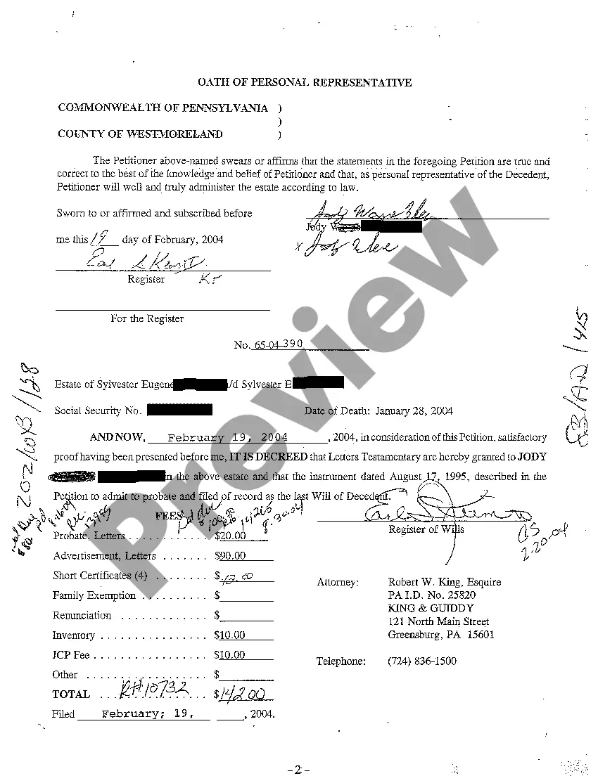 Get A03 Petition for Grant of Letters Testamentary by Named Executor in Will Preview A03 Petition for Grant of Letters Testamentary by Named Executor in Will
