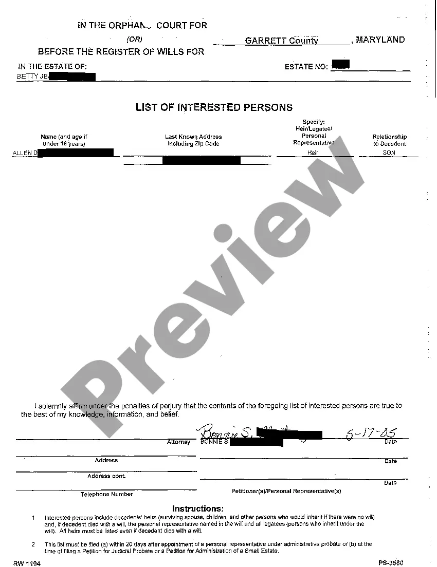 Get A02 List of Interested Persons Preview A02 List of Interested Persons