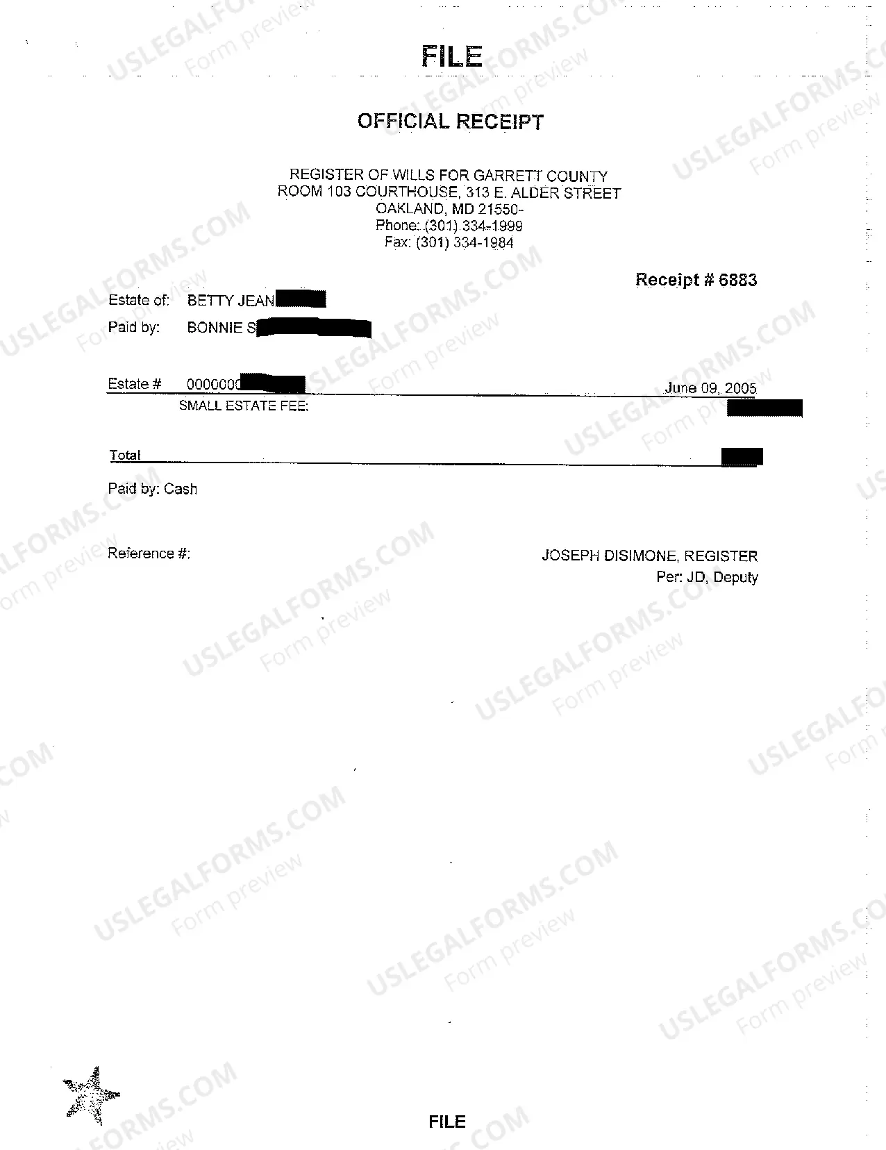 Preview A07 Small Estate Account