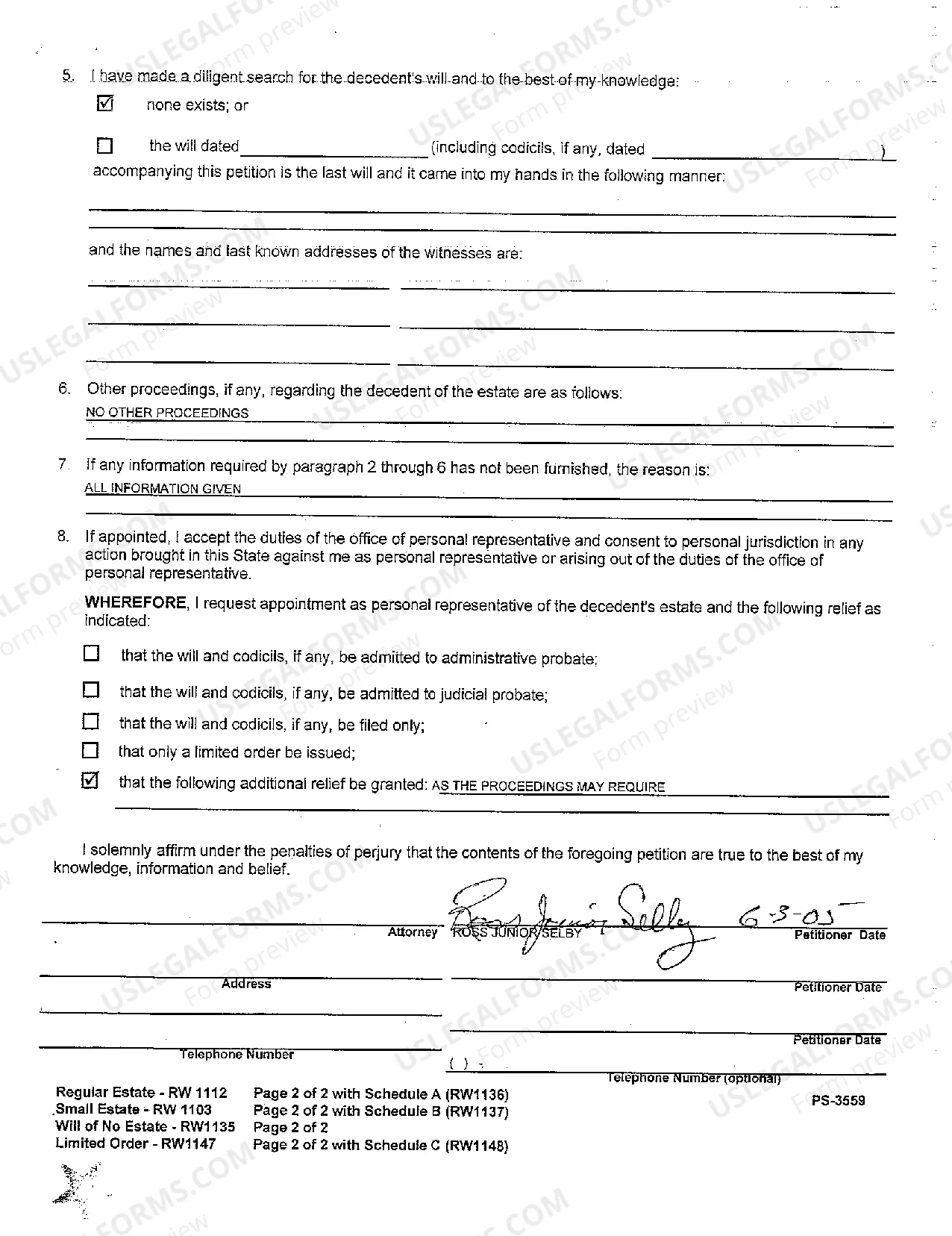 Preview A04 Small Estate Petition for Administration