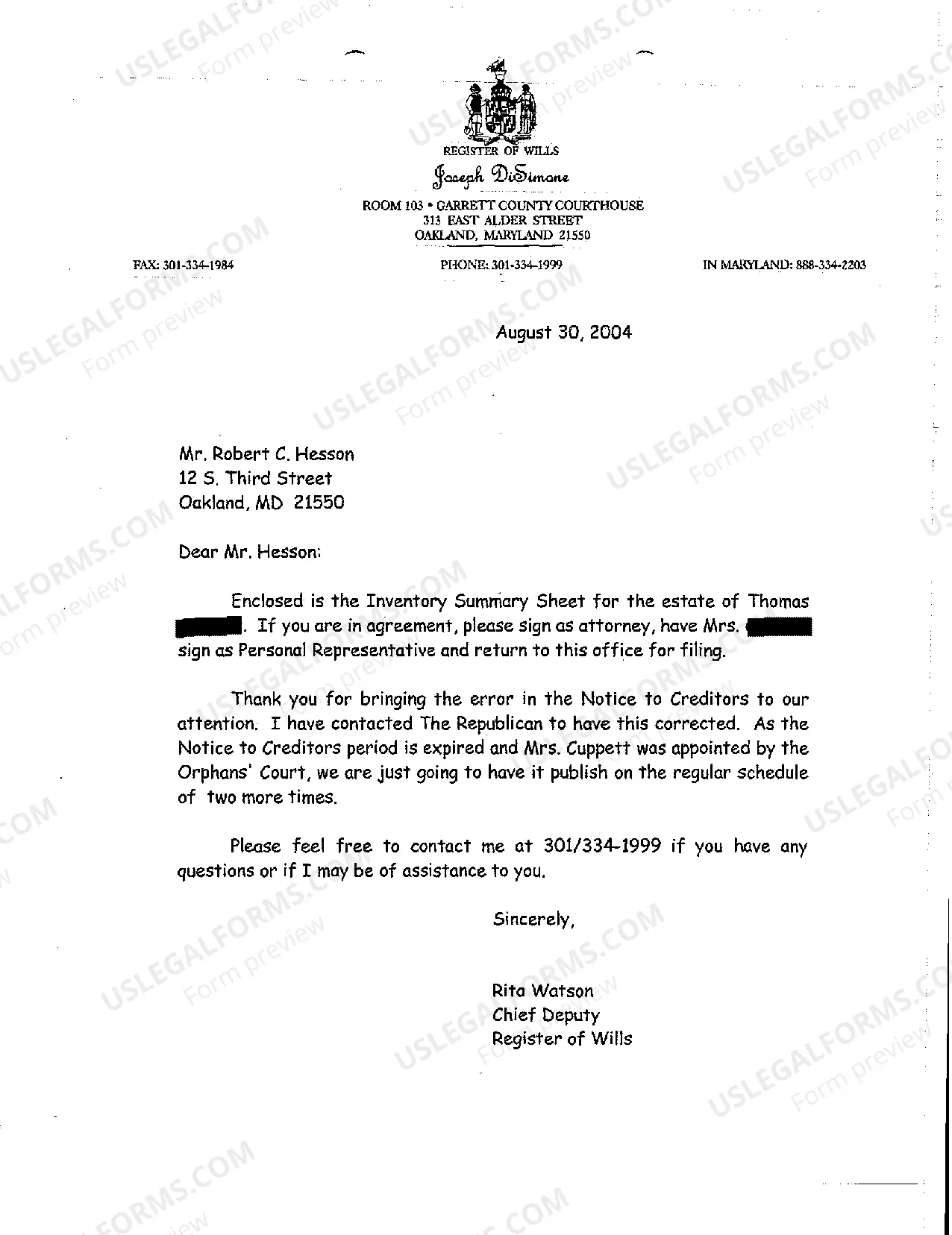 Preview A16 Notice of Interested Persons