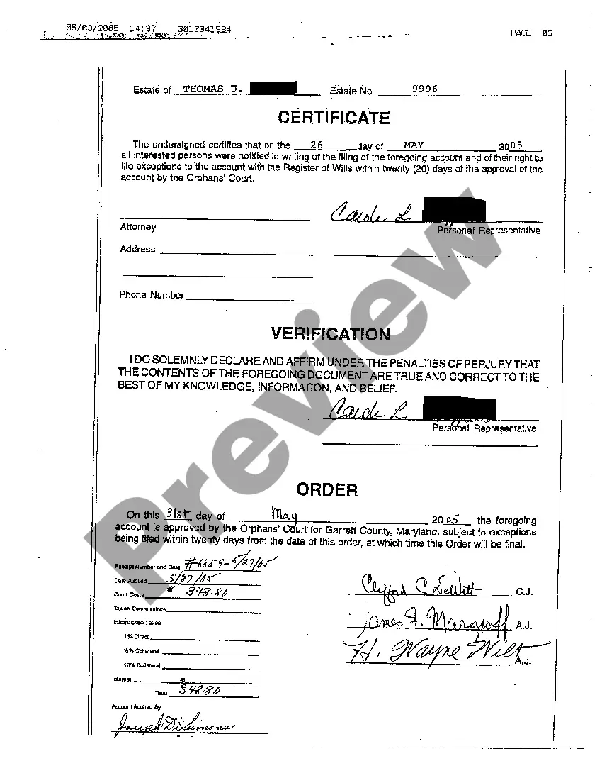 Preview A18 Reminder of Deadline for Filing Interim Account