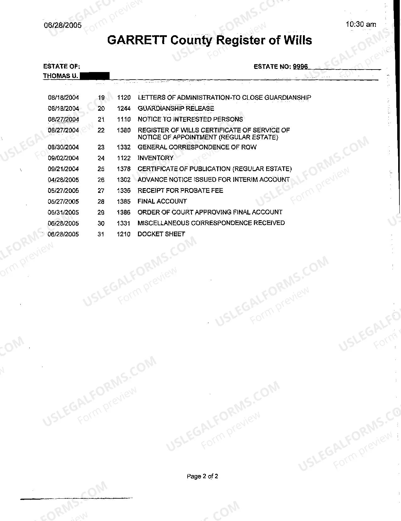 Preview A19 Register of Wills