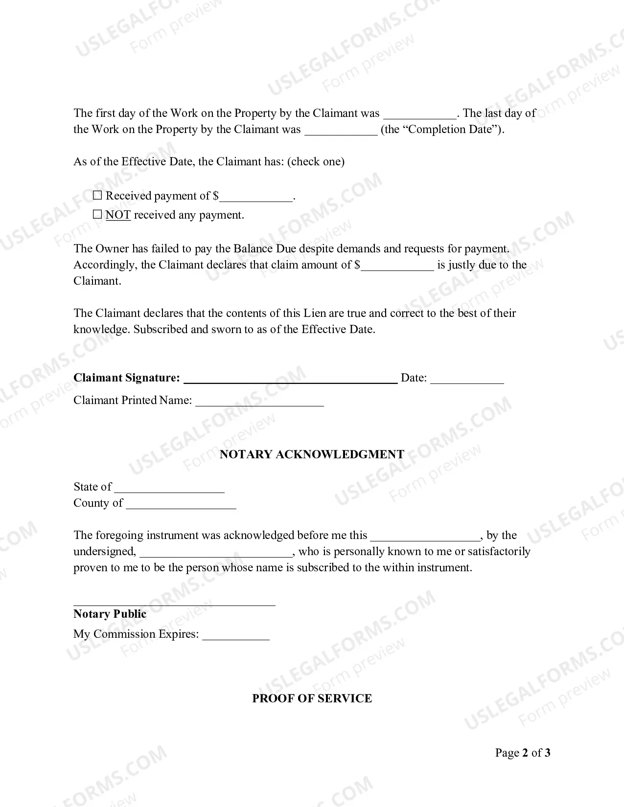 Preview Maryland Mechanic's Lien