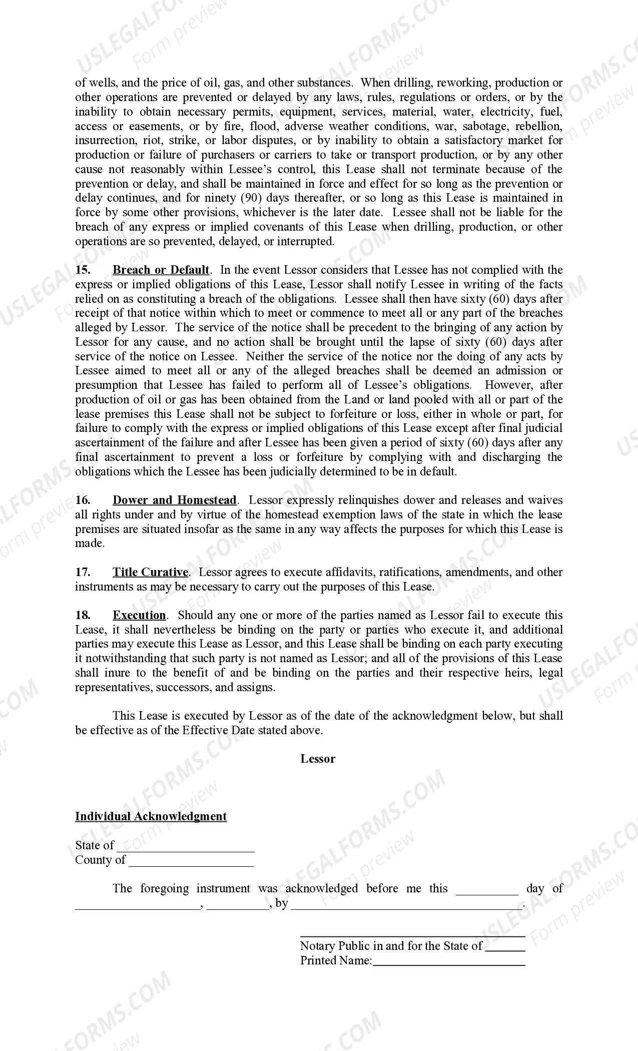 Preview Rental Lease Pooling Provision