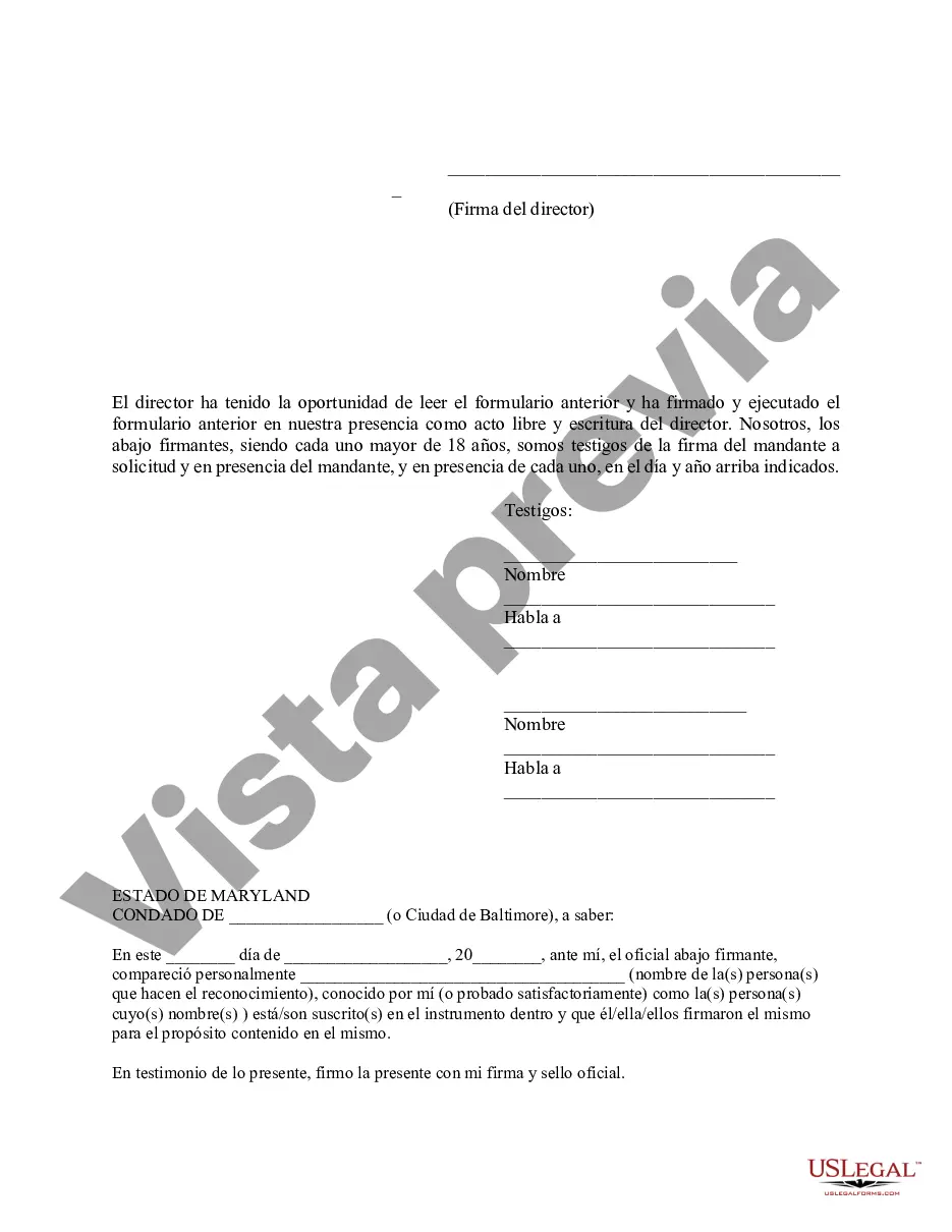 Preview Poder general duradero para la propiedad y las finanzas o efectivo financiero en caso de incapacidad