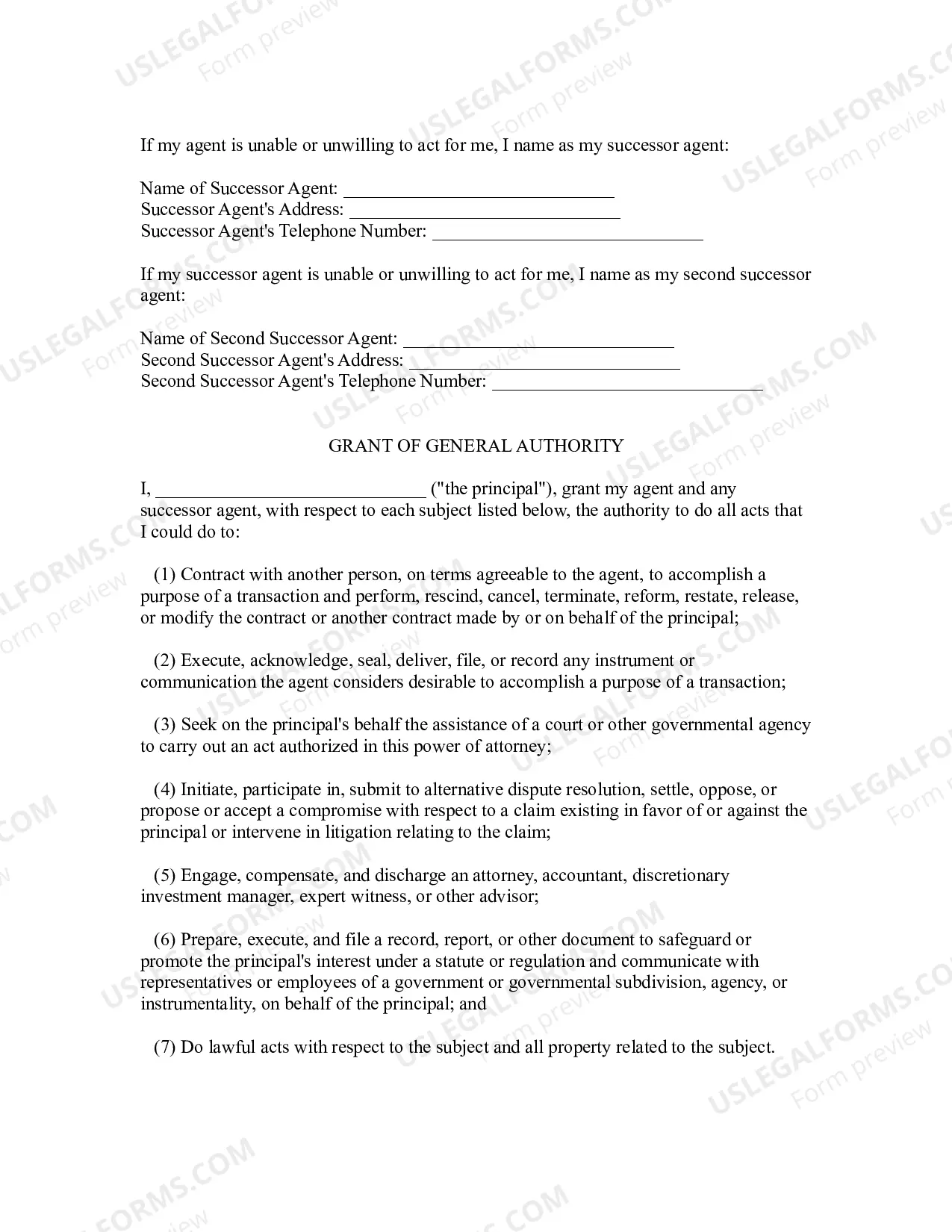 Preview Maryland Statutory Personal Financial Power of Attorney