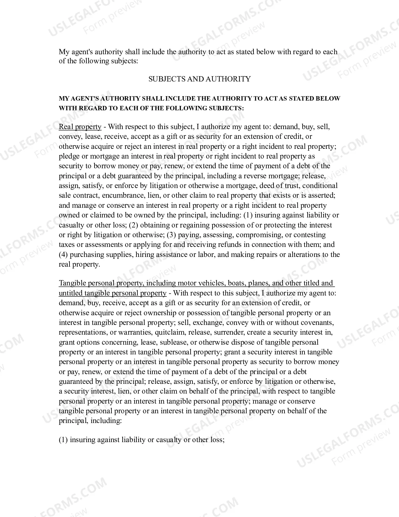 Preview Maryland Statutory Personal Financial Power of Attorney