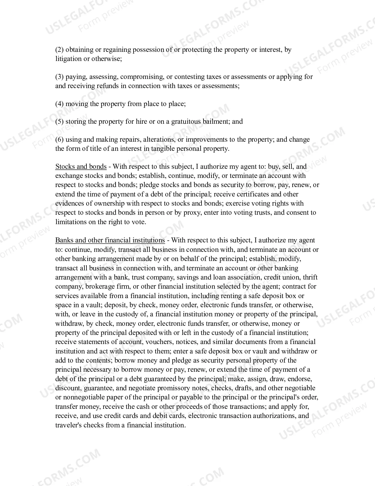 Preview Maryland Statutory Personal Financial Power of Attorney