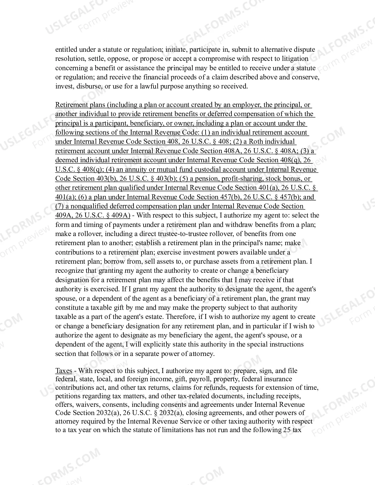 Preview Maryland Statutory Personal Financial Power of Attorney