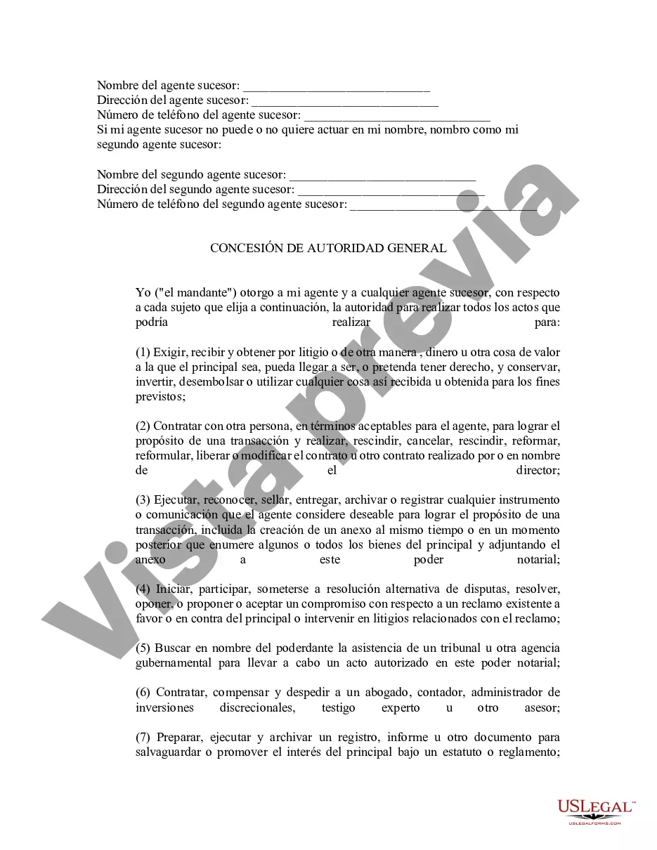 Preview Poder notarial limitado estatutario de Maryland