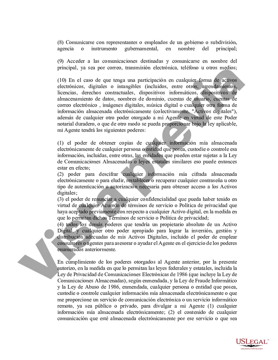 Preview Poder notarial limitado estatutario de Maryland