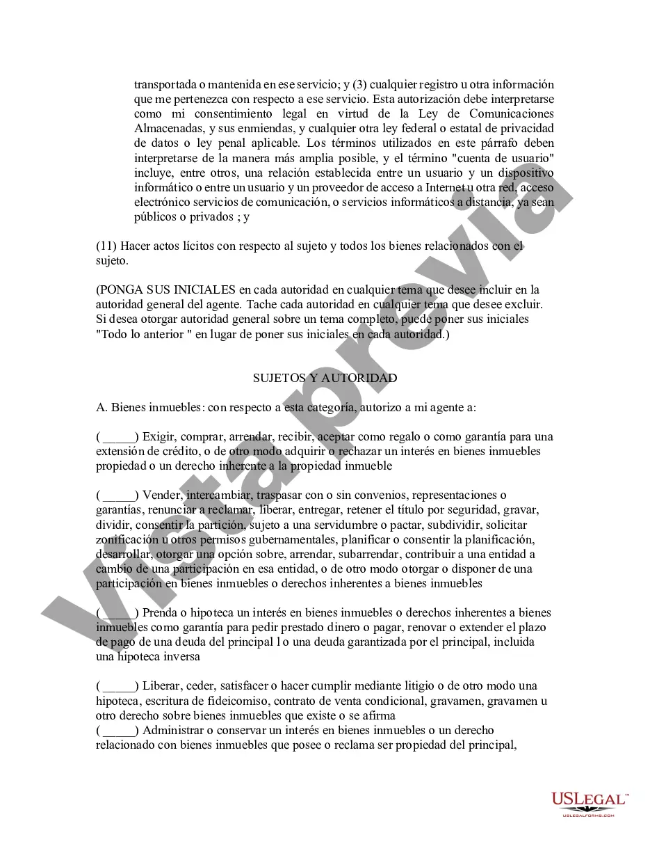 Preview Poder notarial limitado estatutario de Maryland