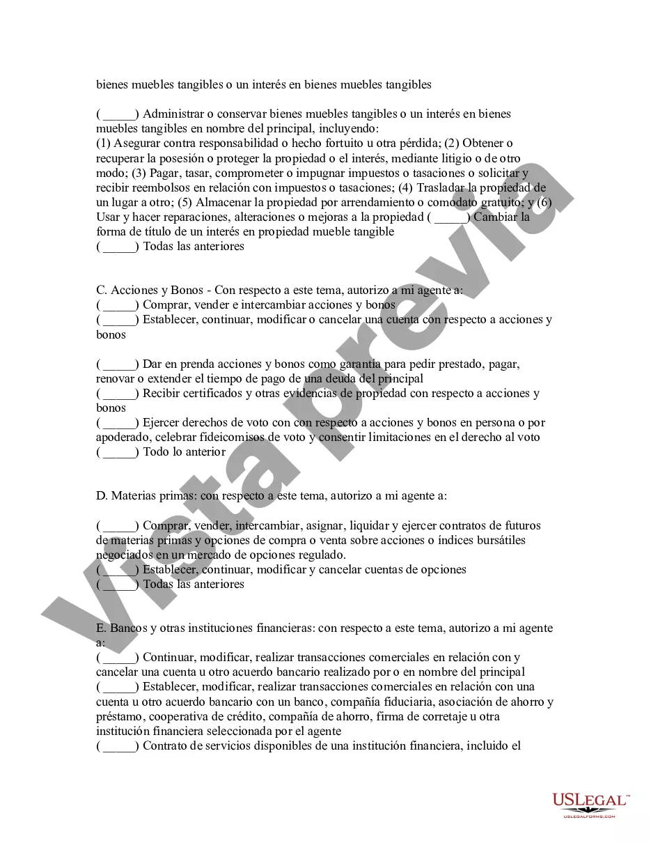 Preview Poder notarial limitado estatutario de Maryland