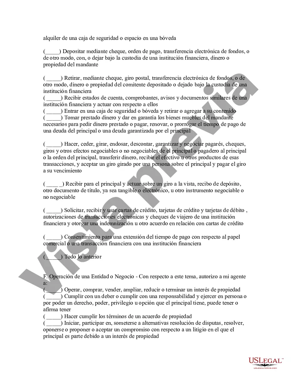 Preview Poder notarial limitado estatutario de Maryland