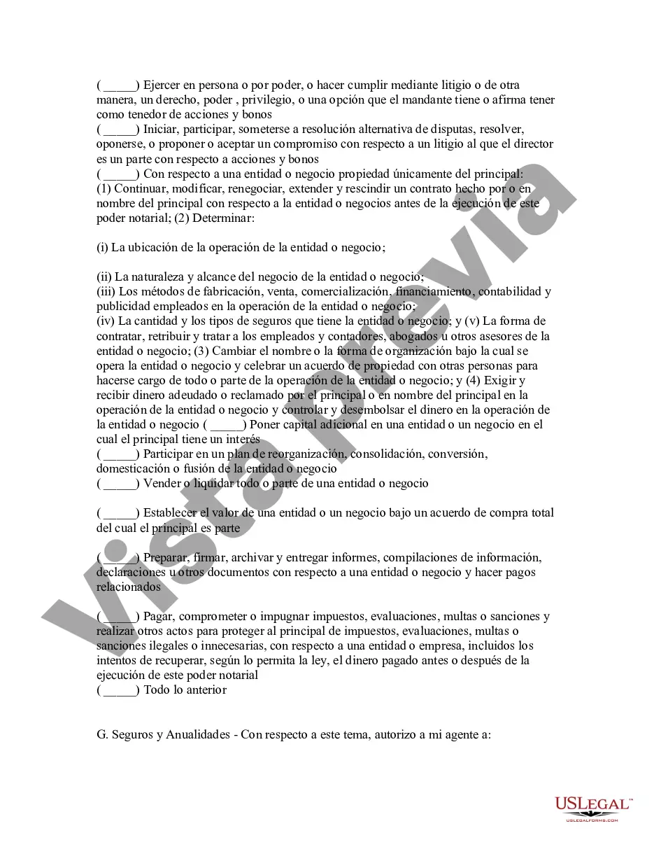 Preview Poder notarial limitado estatutario de Maryland