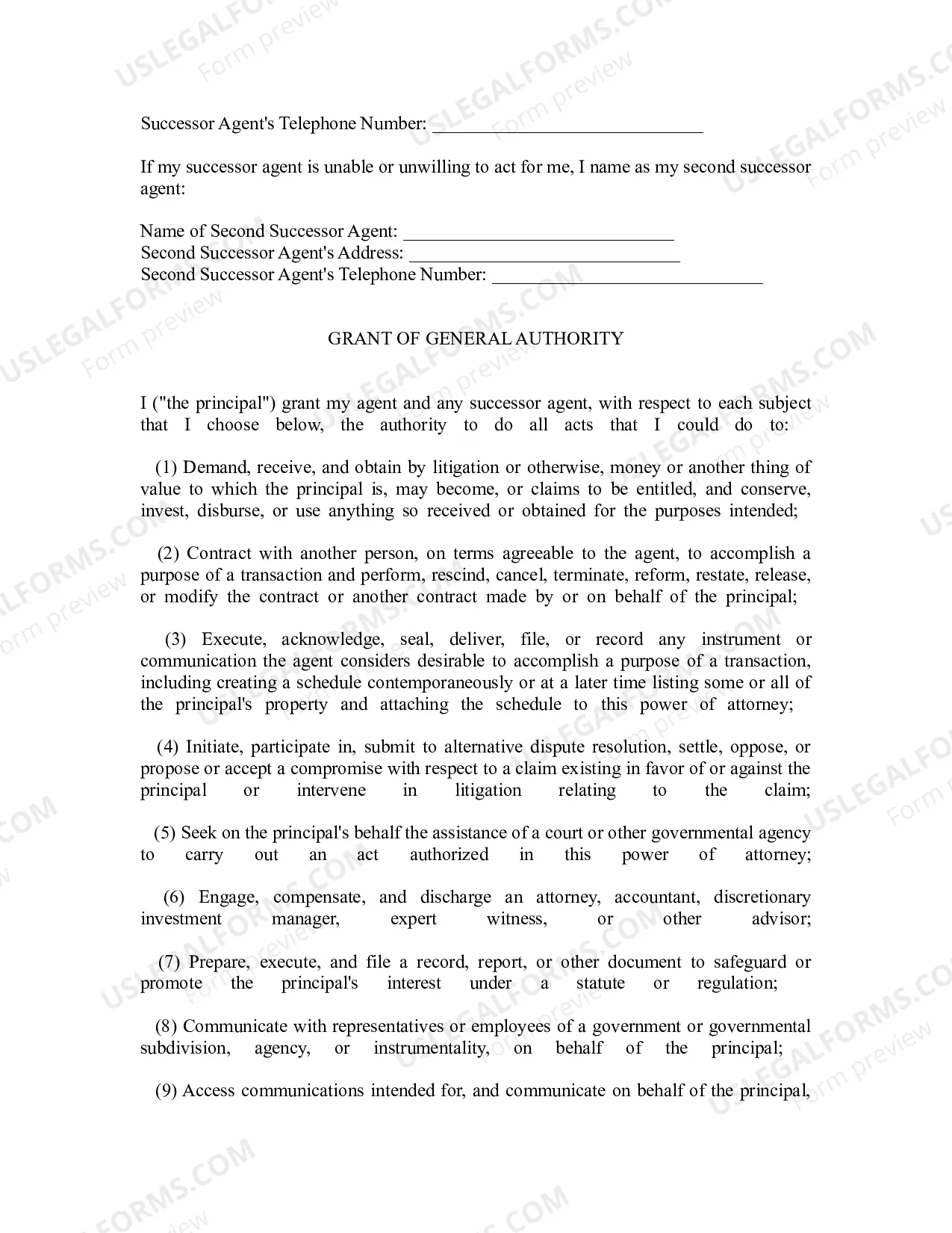 Preview Maryland Statutory Limited Power of Attorney