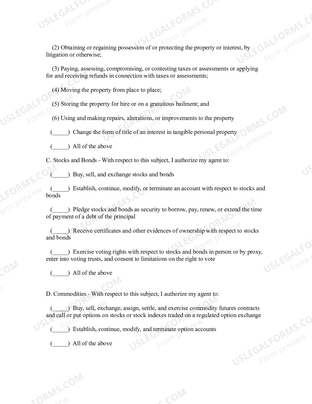 Preview Maryland Statutory Limited Power of Attorney
