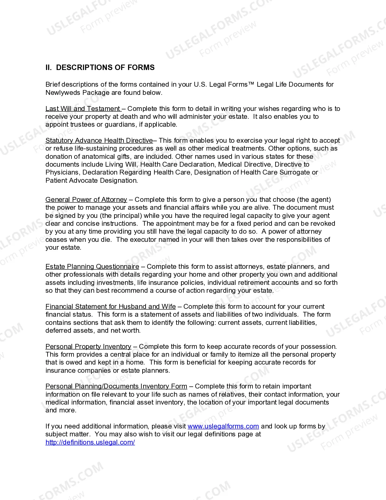 Preview Maryland Essential Legal Life Documents for Newlyweds