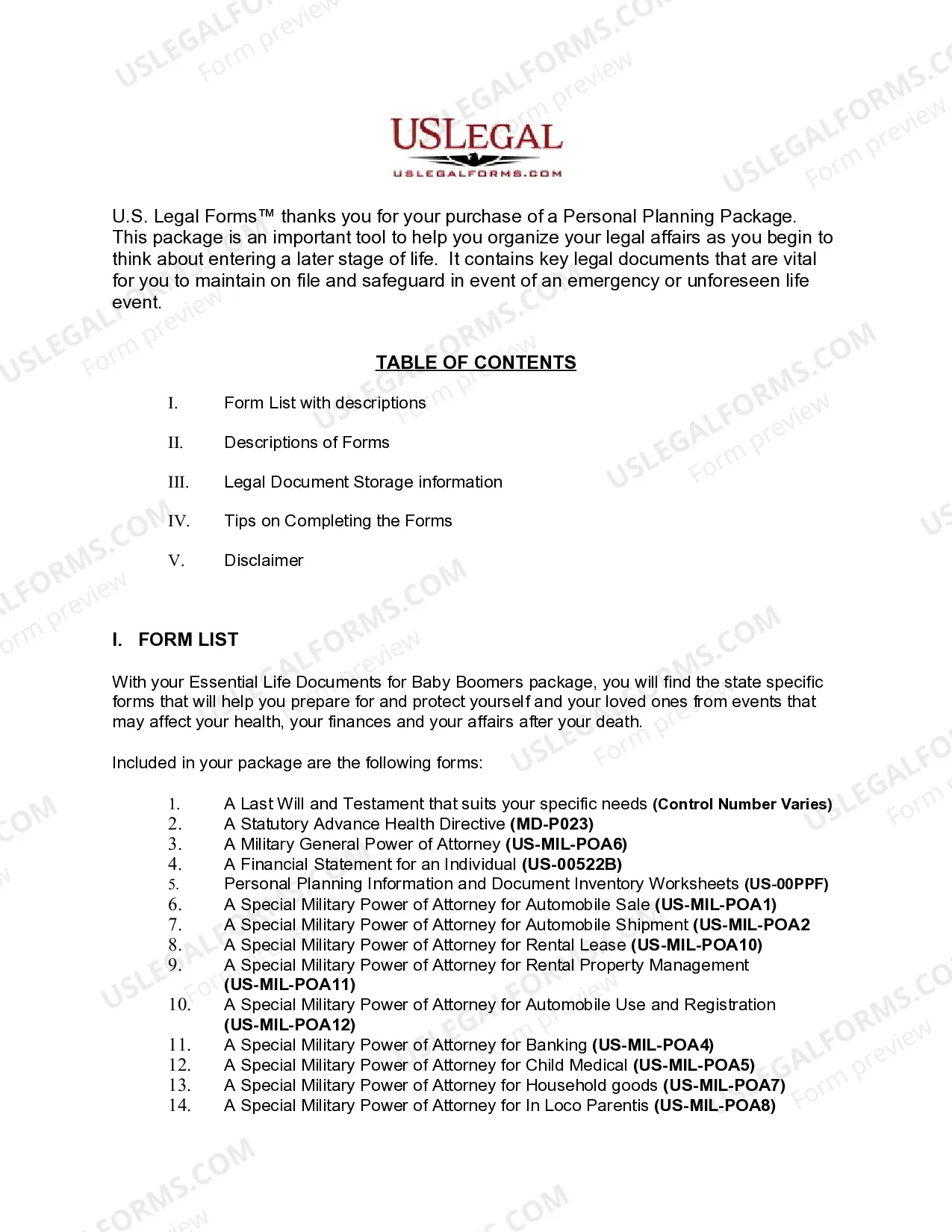 Preview Maryland Essential Legal Life Documents for Military Personnel