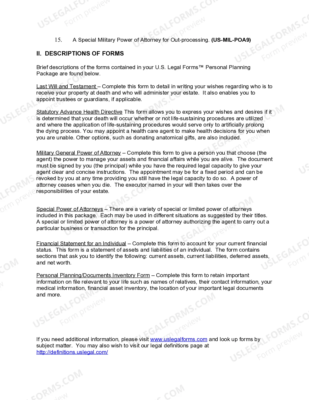 Preview Maryland Essential Legal Life Documents for Military Personnel