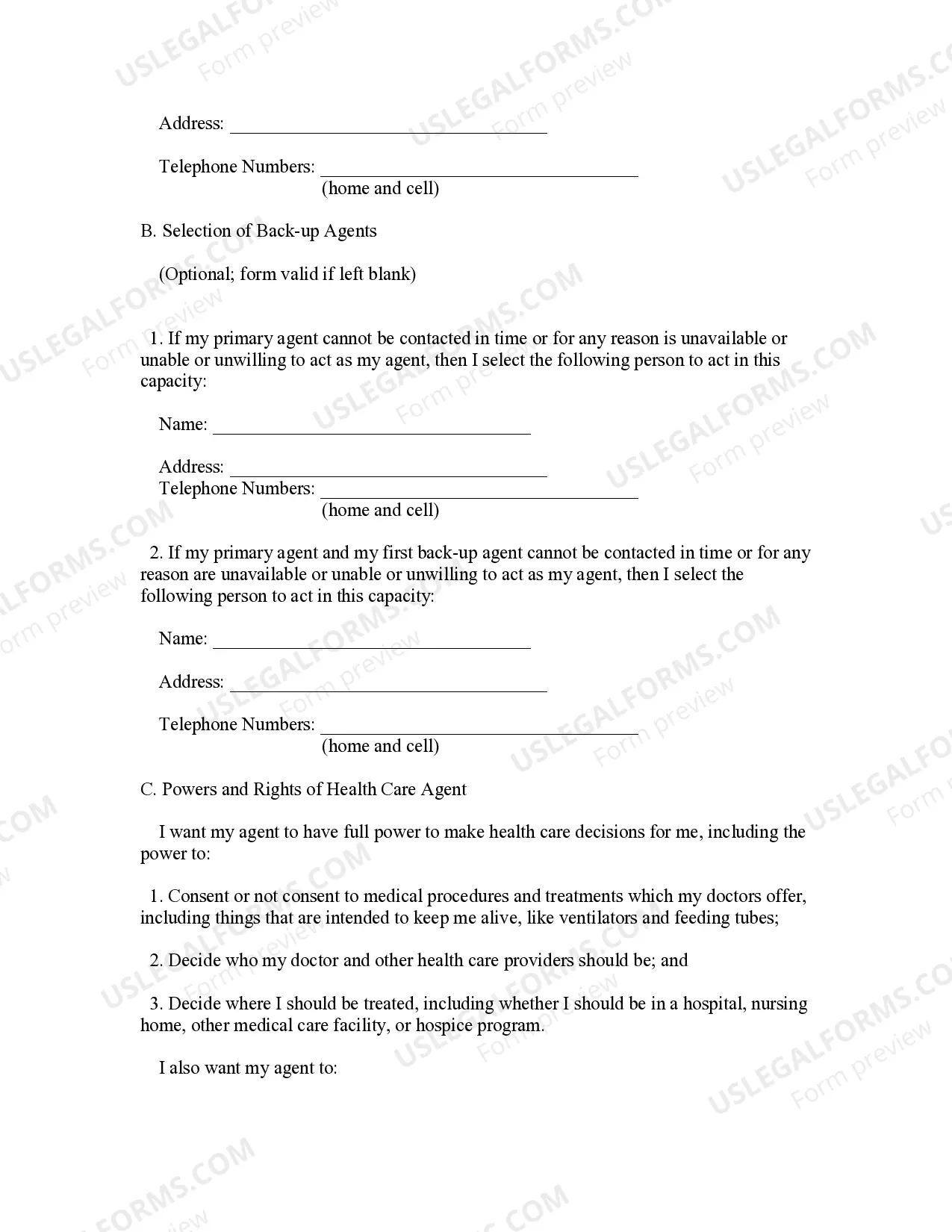 Preview Statutory Advance Health Directive