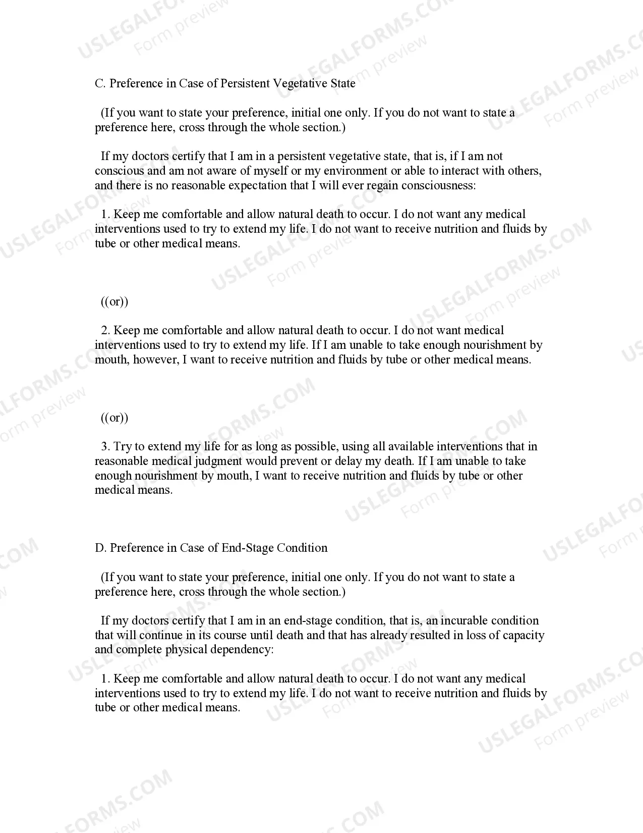 Preview Statutory Advance Health Directive