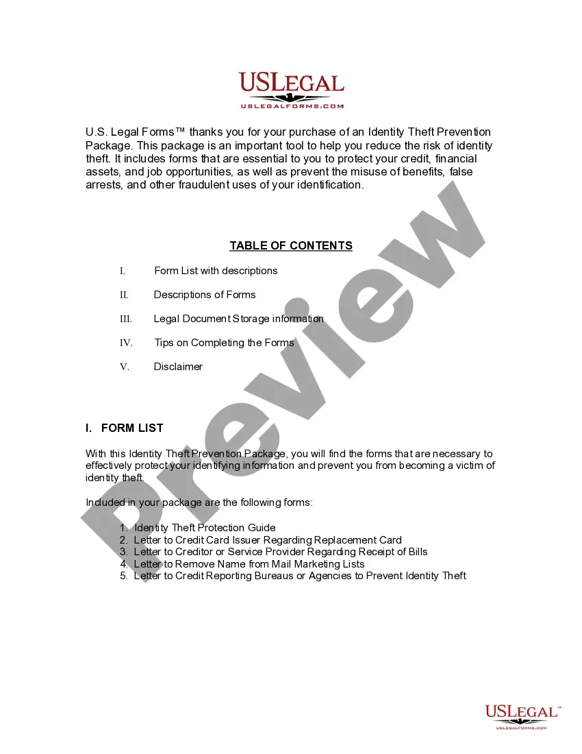 Get Maryland Identity Theft Prevention Package Preview Maryland Identity Theft Prevention Package
