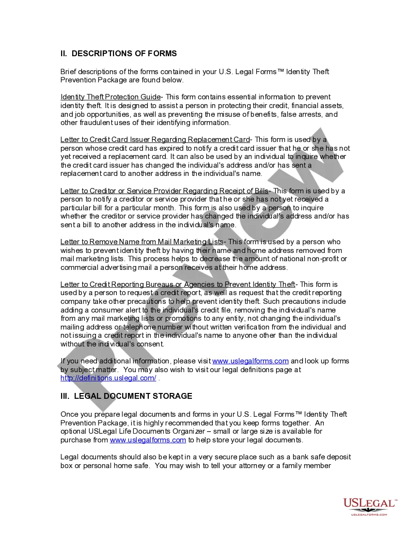 Get Maryland Identity Theft Prevention Package Preview Maryland Identity Theft Prevention Package