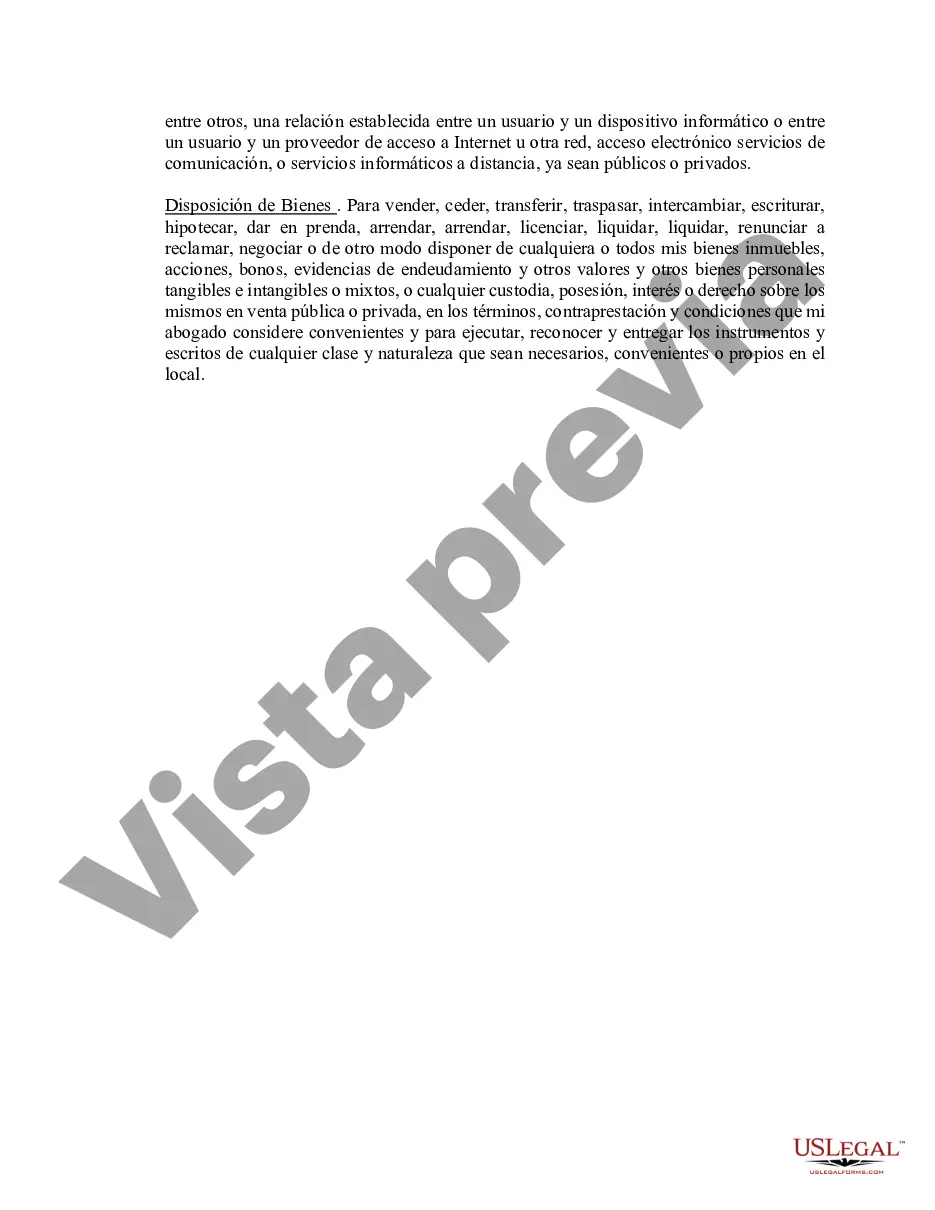 Preview Poder notarial limitado en el que se especifican poderes con ejemplos de poderes incluidos
