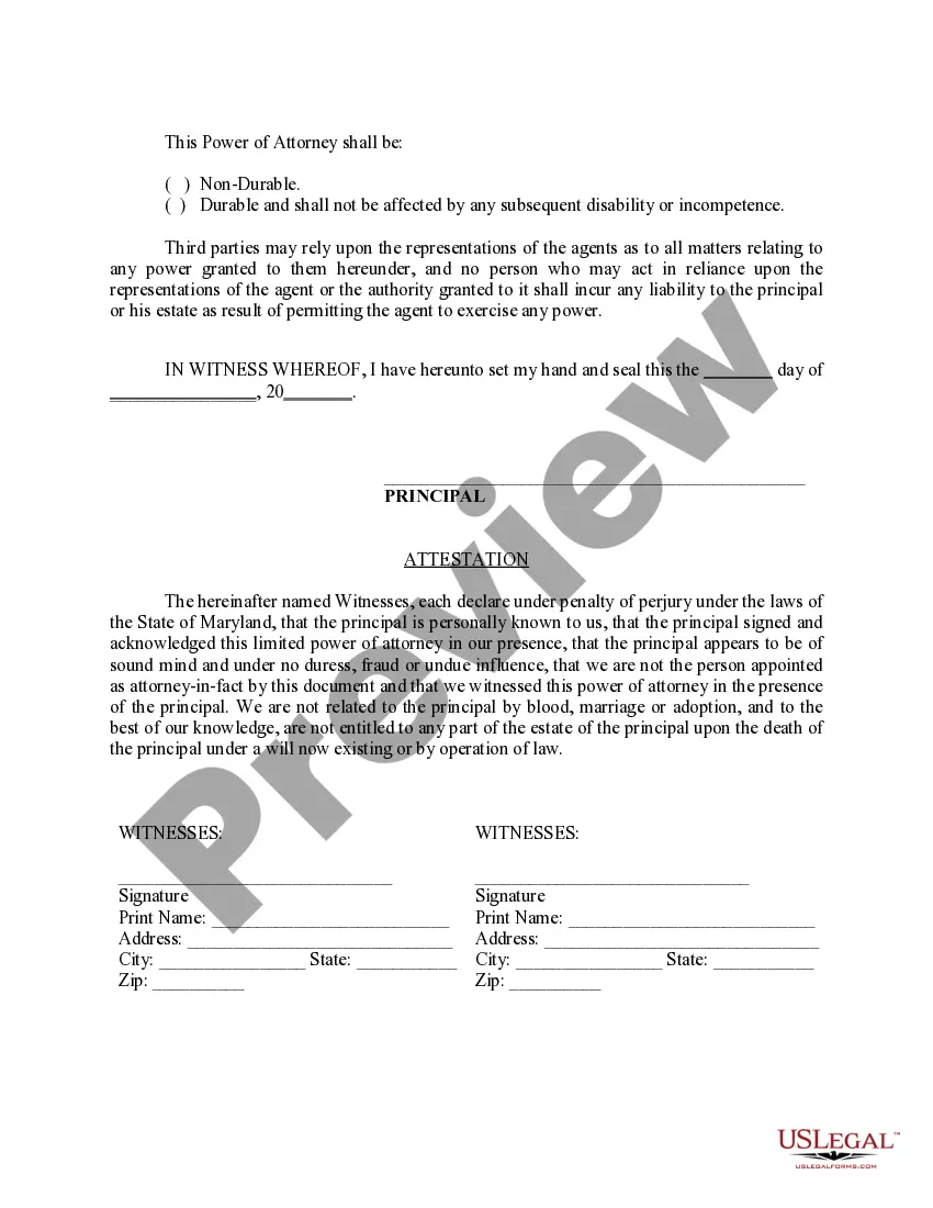 Get Limited Power of Attorney where you Specify Powers with Sample Powers Included Preview Limited Power of Attorney where you Specify Powers with Sample Powers Included