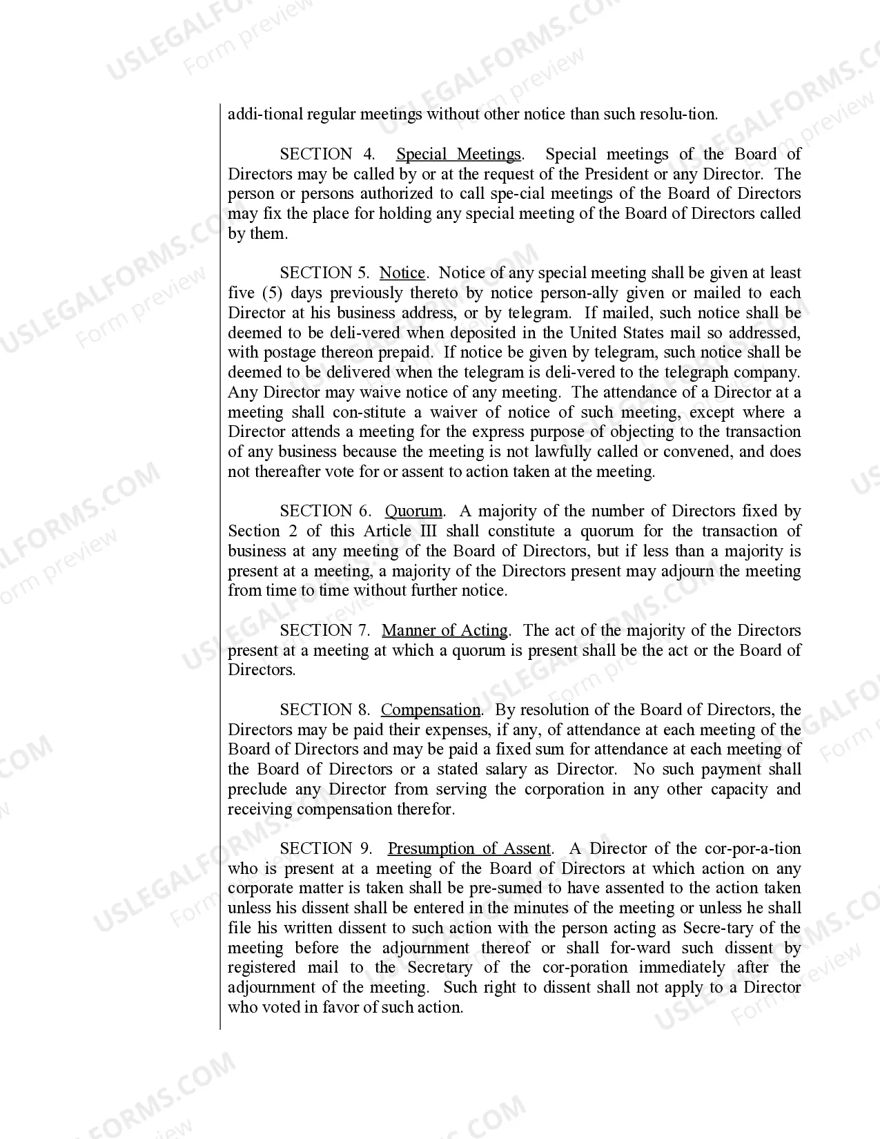 Preview Sample Bylaws for a Maryland Professional Corporation