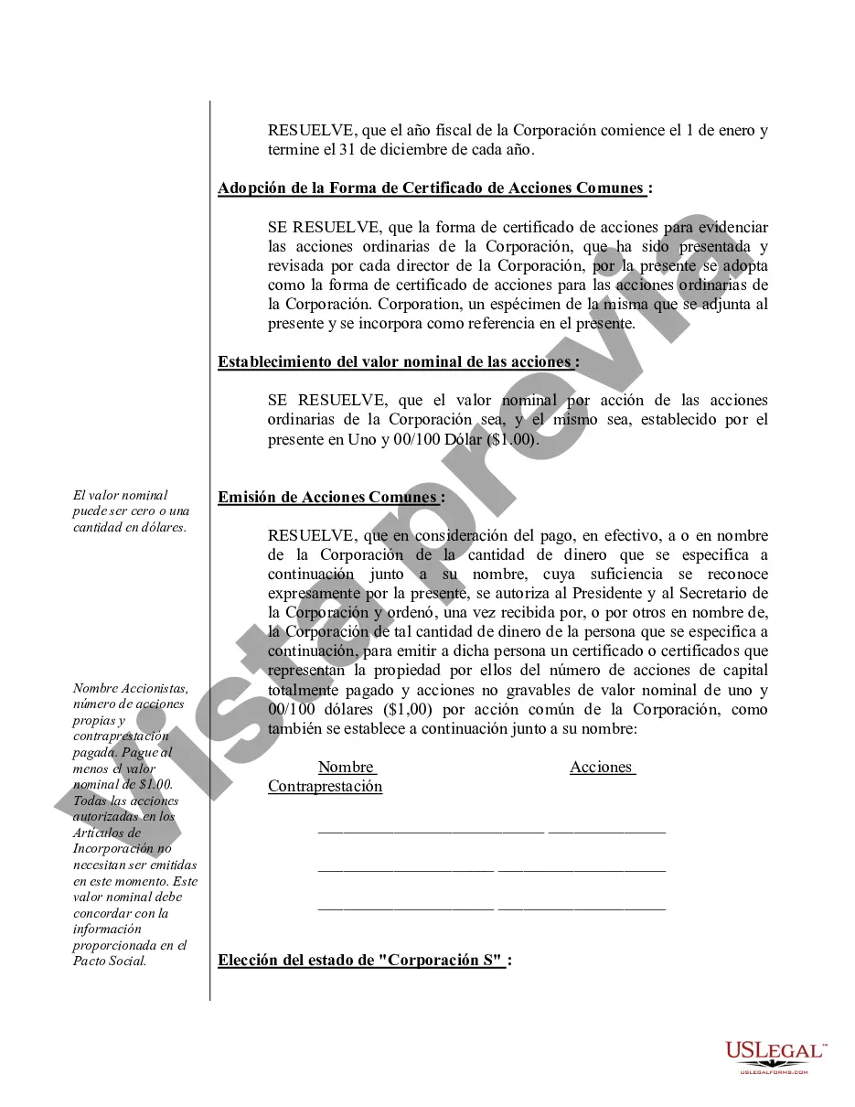 Preview Ejemplo de actas de organización para una corporación profesional de Maryland