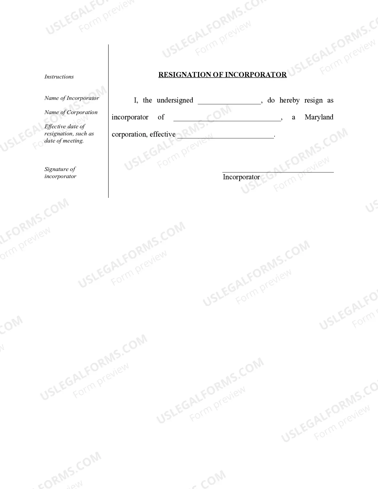 Preview Sample Organizational Minutes for a Maryland Professional Corporation