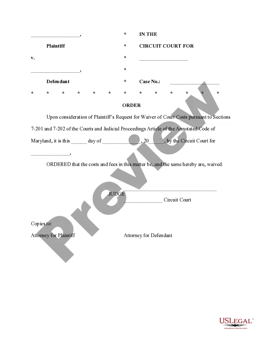 Preview Motion for Waiver of Prepayment of Court Costs and Fees