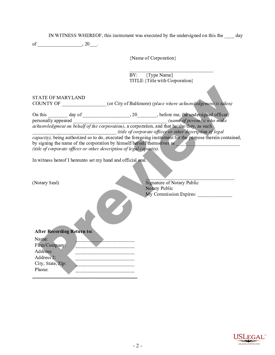 form Satisfaction, Release or Cancellation of Deed of Trust by Corporation preview