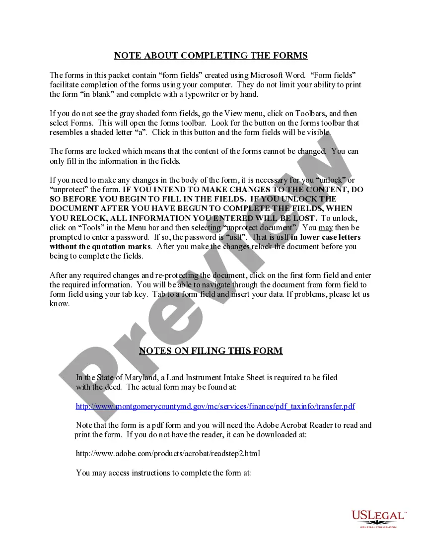 Preview Warranty Deed for Separate or Joint Property to Joint Tenancy