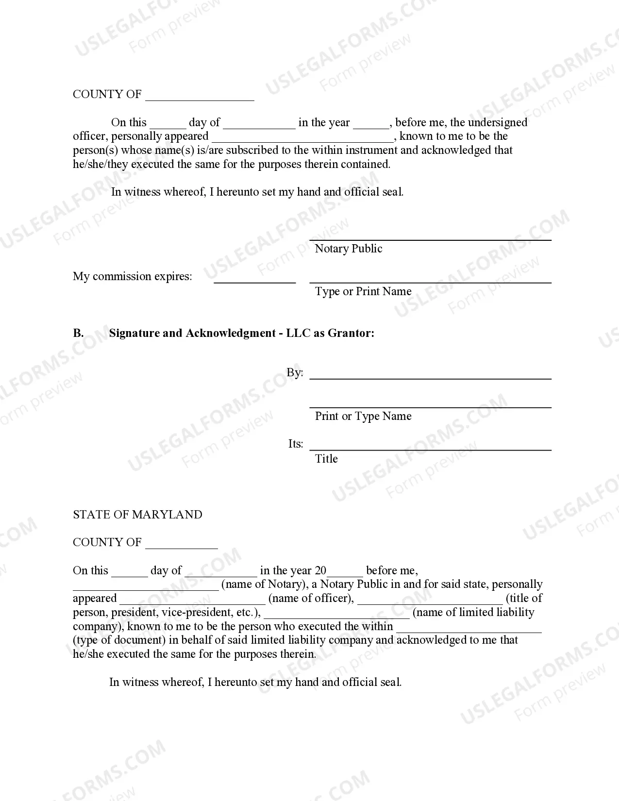 Preview Warranty Deed from Limited Partnership or LLC is the Grantor, or Grantee