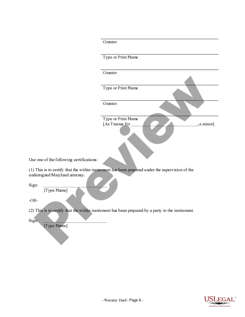 Preview Warranty Deed from two Individuals and Trustee to Three Individuals