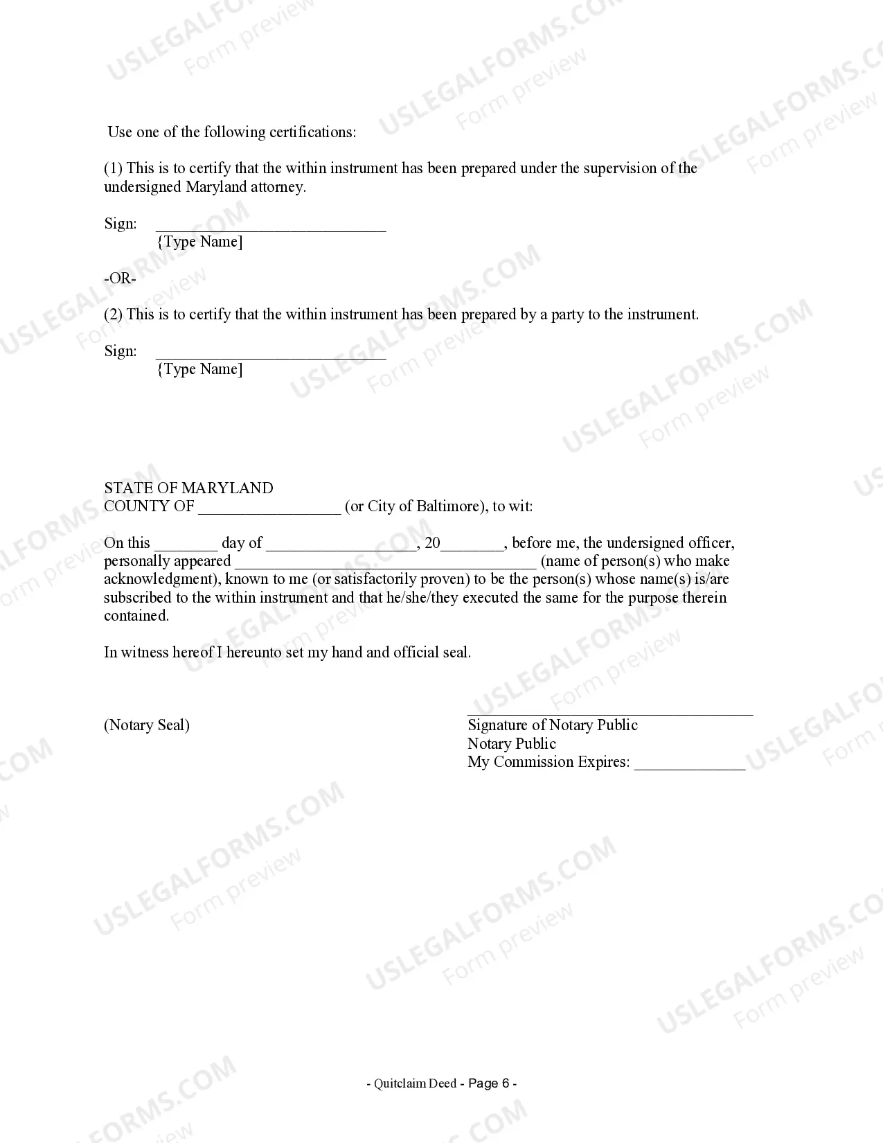 Preview Quitclaim Deed from two Individuals to One Individual