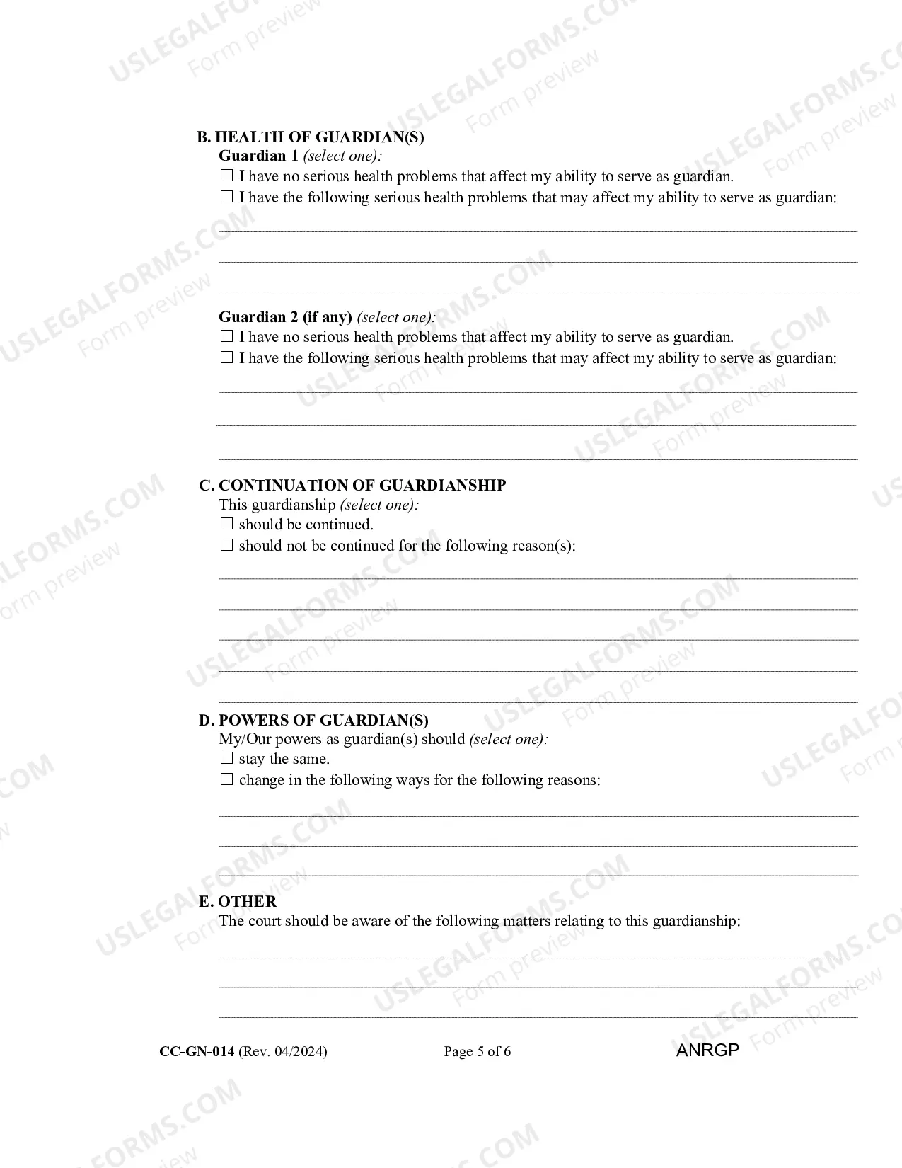Preview Answer to Complaint/Petition/Motion CC-DR 50 - Instructions